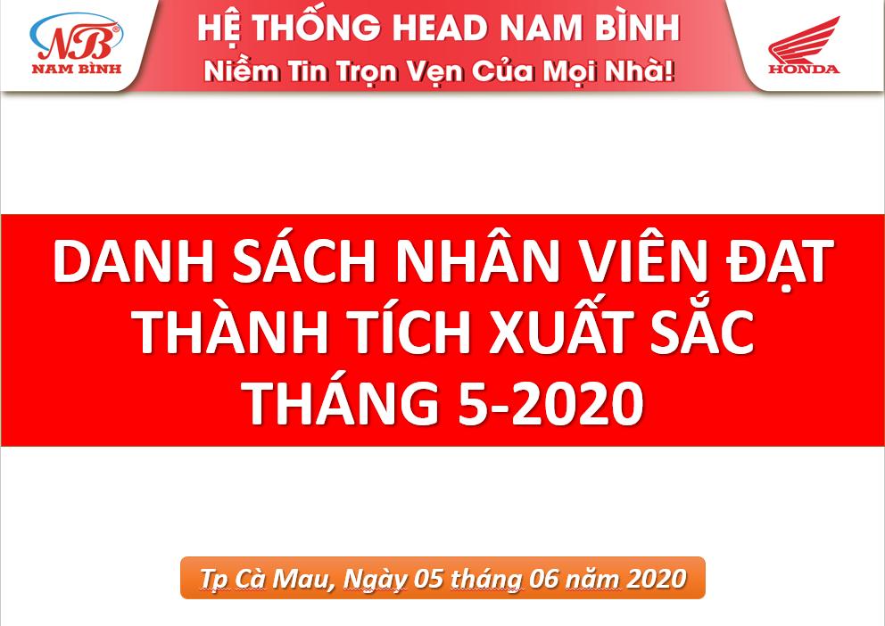 Hệ thống HEAD Nam Bình vinh danh nhân viên xuất sắc tháng 5-2020
