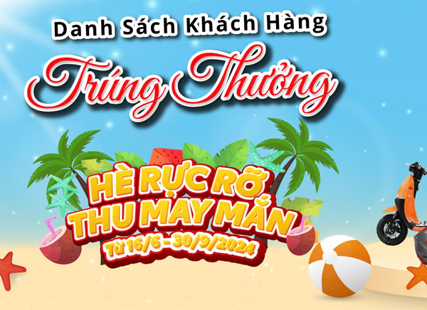 Thông báo danh sách khách hàng trúng thưởng chương trình 